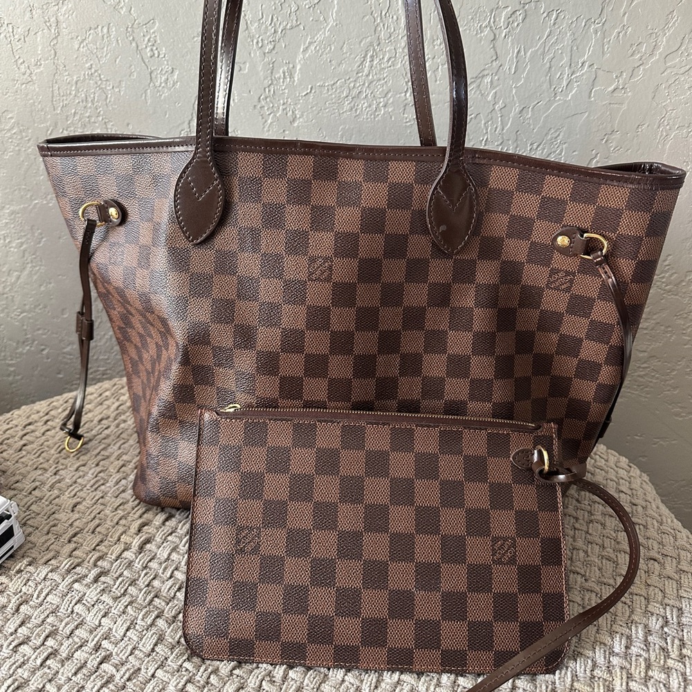 2015 Louis Vuitton Neverfull MM Tote Bag - Damier Ebene